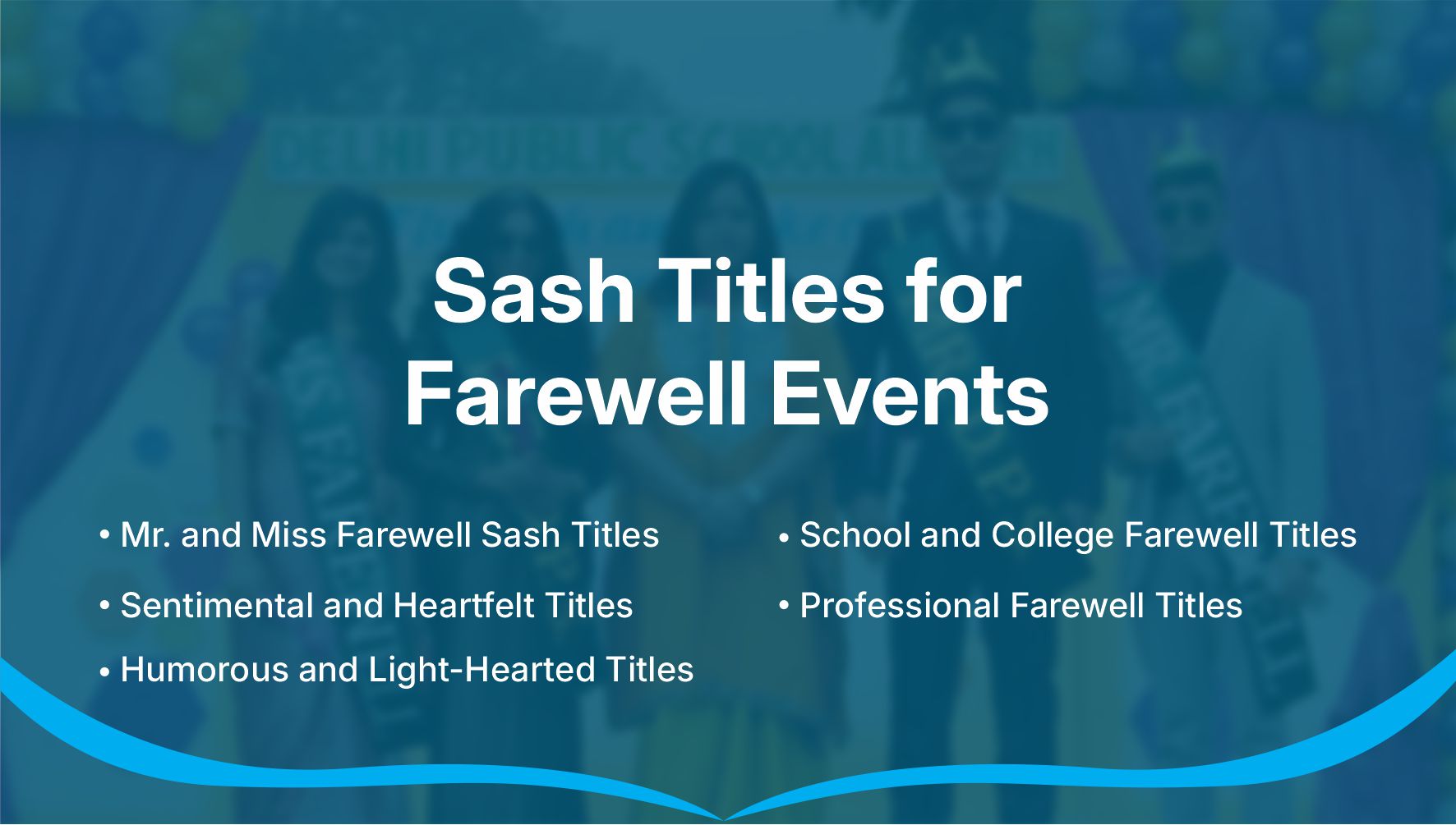 Sash Titles for Farewell Events