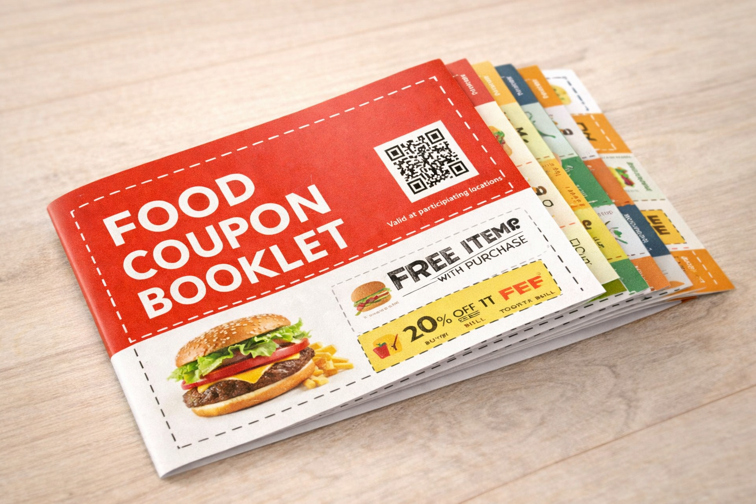 Food coupon booklet